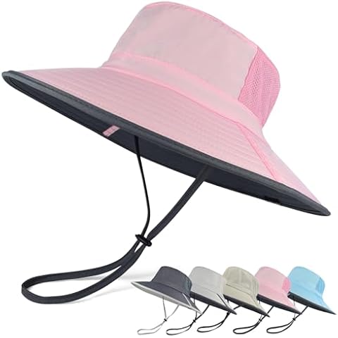 EINSKEY Unisex Sun Hat with Ponytail Hole, Waterproof UV Protection Wide Brim Bucket Hat for Summer Fishing Hiking Gardening Cover