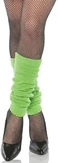 Calentadores de pierna para mujer, estilo retro, estilo años 80, color verde, talla única, verde, Talla única
