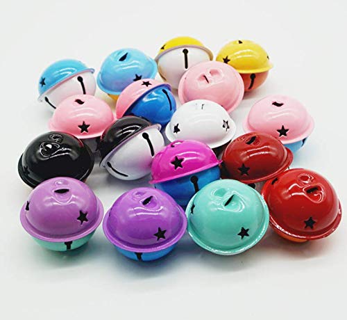 JQYXSS 10PCS Pet Collar Bells Colourful Dog Charm Bells Multiple Colors Loud Strong Training Dog Accessories for Collars Necklace Pendant