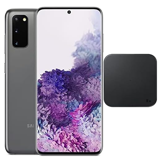 Samsung Galaxy S20 5G (128GB, 12GB) 6.2" AMOLED, Snapdragon 865, IP68 Water Resistant, Volte Fully Unlocked US Model (AT&T, Verizon, T-Mobile, Global) G981U1 (w/Fast Wireless Charger, Grey)