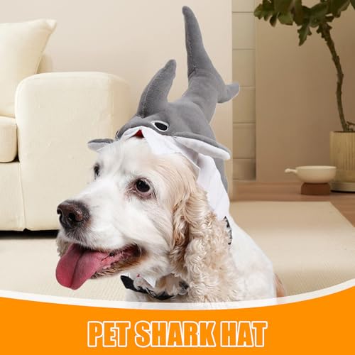 Gorro Tiburón para Perros y Gatos, Disfraz Ajustable S miniatura 6