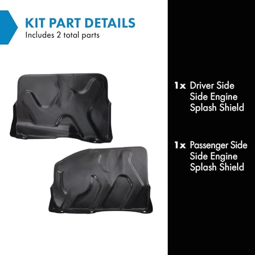Image of TRQ Engine Splash Shield Driver & Passenger Side Compatible with 2010-2013 Hyundai Tucson 2011-2016 Kia Sportage HY1228155 HY1228156