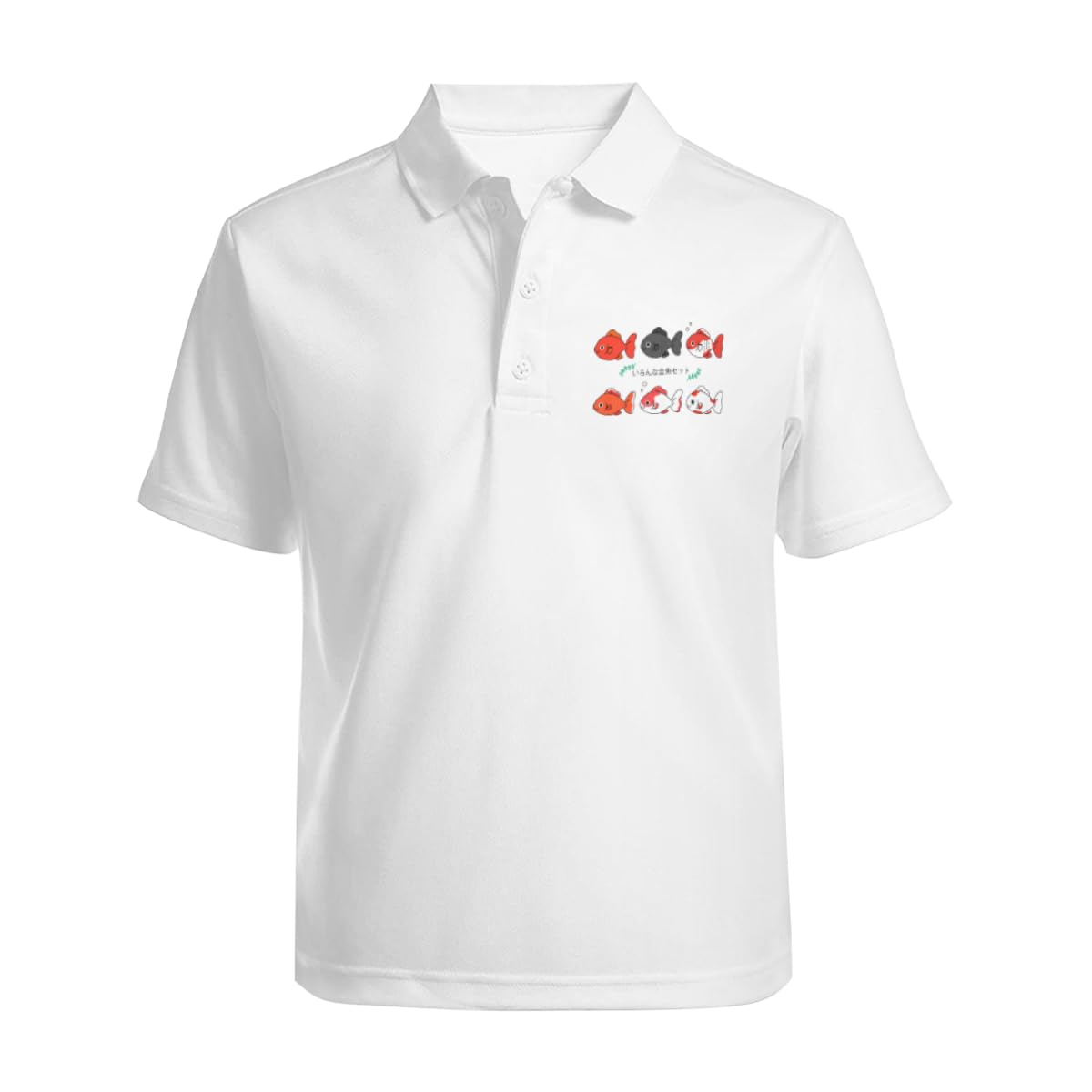 Amazon.co.jp: 金魚 魚類 ポロシャツ メンズ 半袖 襟付き 大きいサイズ