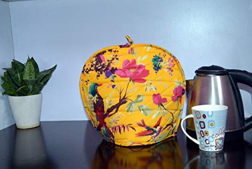 Attrecativ Tea Cozy For Teapot Indian Handmade Mandala Tea Cosy Printed Cotton Pot Cover Tea Cozies (Yellow) #TOP2