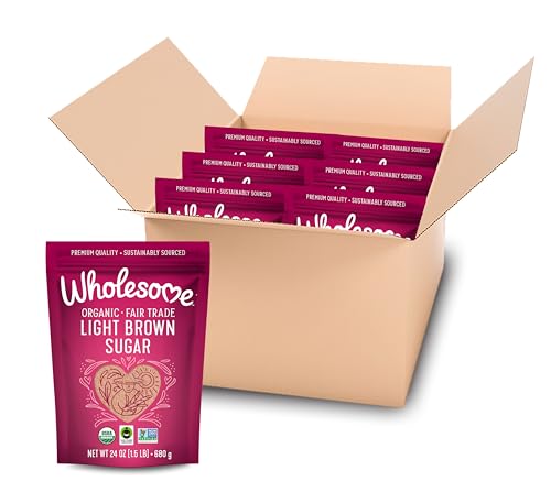 Wholesome Fair Trade Organic Light Brown Sugar, 24oz, 6-Pack