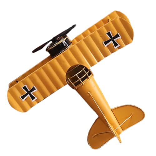 MUELODSIC レトロ鉄製飛行機模型オーナメント ヴィンテージデザイン卓上装飾 飾り リビング 書斎 カフェ向けコンパクトメタルクラフト