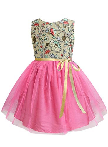 Image of A.T.U.N. (All Things UBER Nice) Girl's Skater Knee Length Embroidered Sleeveless Stylish Party Dress