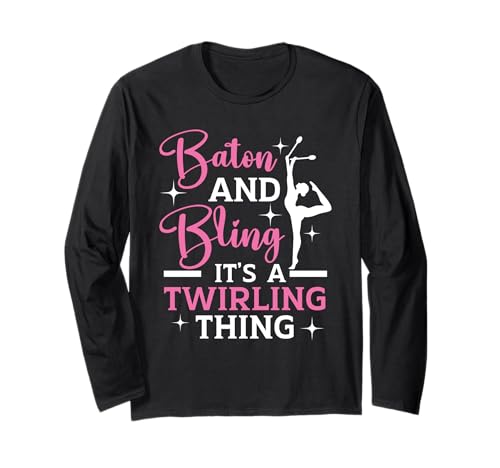 I Don't Drop I Do Random Gravity Checks Baton Twirling Long Sleeve T-Shirt