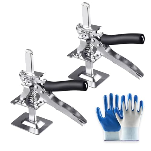 Hand Lifting Tool Jack, Labor saving Arm Tool Lift, Door Panel Lifting Cabinet Jack,Board Adjustment Lifting, Jacks for Furniture Door Cabinet Windows Installation 2 Pack