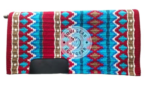 EQUIEMPRESS Western Show Saddle pad/New Zealand Wool Horse Western Saddle Blanket Top Wool Pad Sensor Flex (Customization Available) AN-420 (36