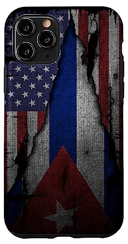 Cuba American Roots Cuban USA Flag Black �X�}�z�P�[�X iPhone 11 Pro �p