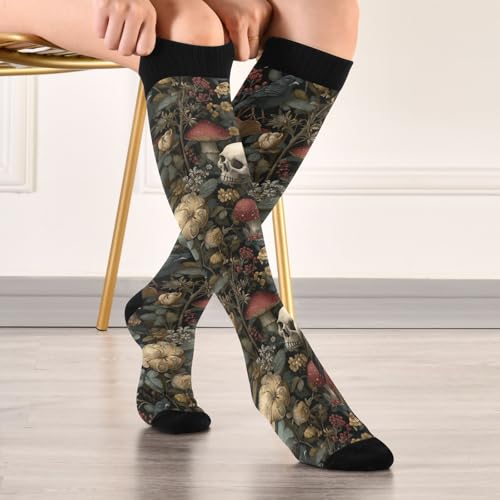 Image of Pigsaly Womens Compression Socks Yellow Stars Funny Brown Capybara Knee High Socks Athletic Tube Sock Outdoor Sport Socks