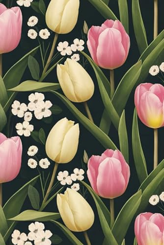 Serene Blooms: Watercolor Floral Notebook: 110 Pages of Calm Floral Beauty for Peaceful Journaling