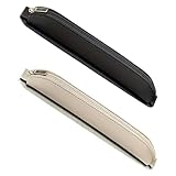CALLYSONIC Lot de 2 porte stylos en cuir synthétique avec élastique et fermeture éclair   Réutilisables   Imperméables   Pour bloc notes, Multicolore 2, Étui à brosses à dents