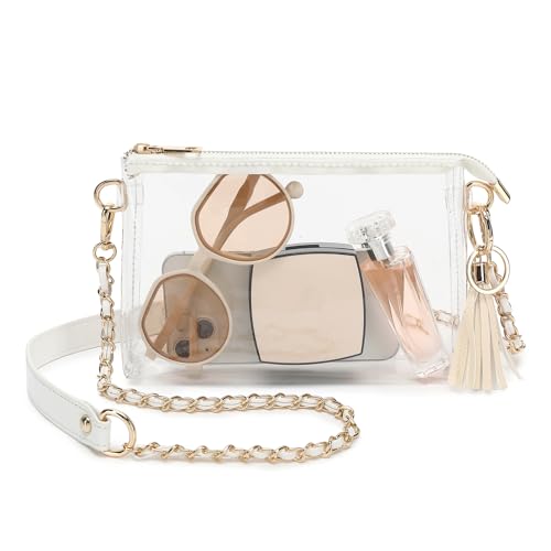 Image of YGR Womens Clear Bag for Stadium Events PVC Small Crossbody Purse for Concert, Party Sports Stadium Approved Present