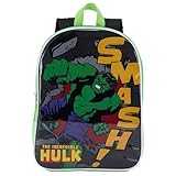 Marvel Mochila Hulk para crianças – Mochila Hulk para meninos – Mochila escolar infantil – Mochilas confortáveis para meninos e jardim de infância – 38 cm