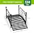 Outvita 3.3FT Black Metal Garden Bridge for Outdoor, Elegant Decorative Bridge with Powder-Coated Finish and Security Guardrail for Patio Pond Backyard Landscaping