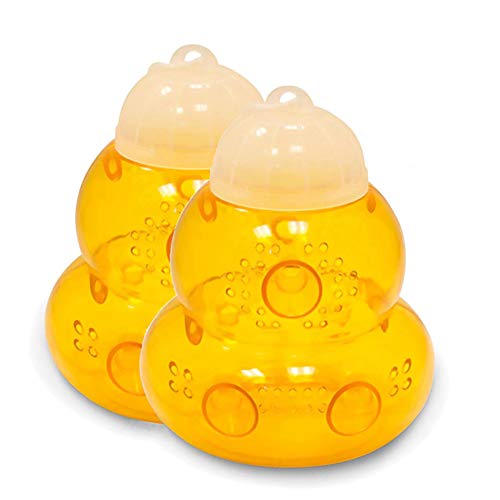 XINGSd Wasp Trap,Hourglass-shaped Wasp Catcher for Bee Trap,Yellow Jacket Traps,Fruit Fly Trap,Hornet Trap(2 Pack)