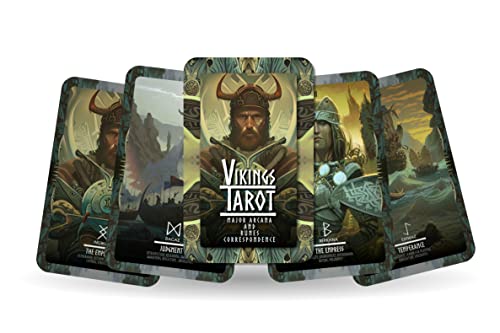 Vikings Tarot – Cartes nordiques – Arcanes majeurs – Runes – Cartes de tarot nordiques |...