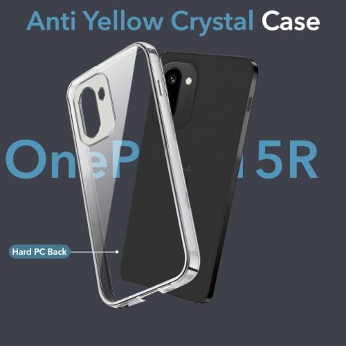 Image of Jkobi Lifetime Anti-Yellow Clear Back Case Cover for OnePlus 15R (Sleek Hard Crystal | Shockproof and Camera Protection)
