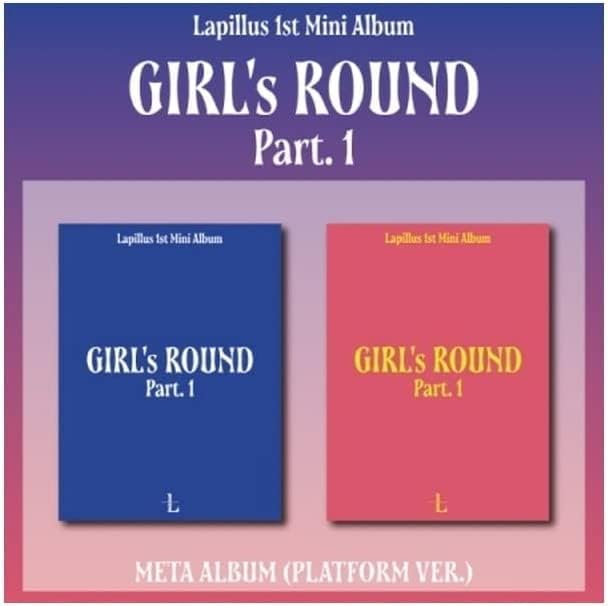 Lapillus GIRL's Round Part.1 Plataforma Tarjetero + álbum de tarjeta fotográfica de PVC + tarjeta fotográfica de mensaje de autógrafo + folleto de Lapillus GIRL's Round Part.1 Plataforma Tarjetero + álbum de tarjeta fotográfica de PVC + tarjeta fotográfica de mensaje de autógrafo + folleto de