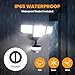 LUTEC 84W 9500LM LED Security Light Motion Sensor Outdoor Lights with Night Light, 4 Head LED Flood Lights Outdoor 5000K Daylight, IP65 Waterproof, Motion Detected Lights for Outside (Black)