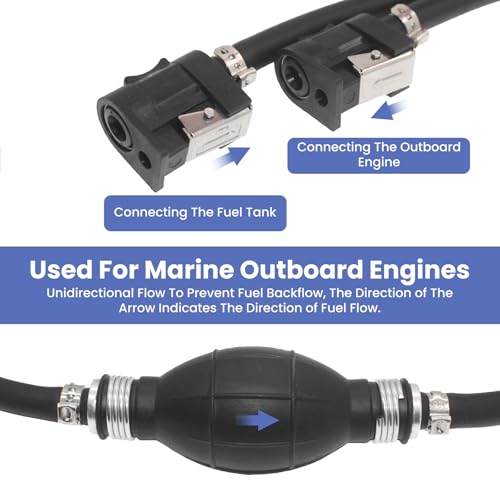 Image of 5 /16 inch Outboard Fuel Line Compatible With Yamaha Outboard Fuel Line | 5 /16 inch Outboard Fuel Line 7 Foot Boat Marine Fuel Line Assembly Outboard Motor Fuel Line