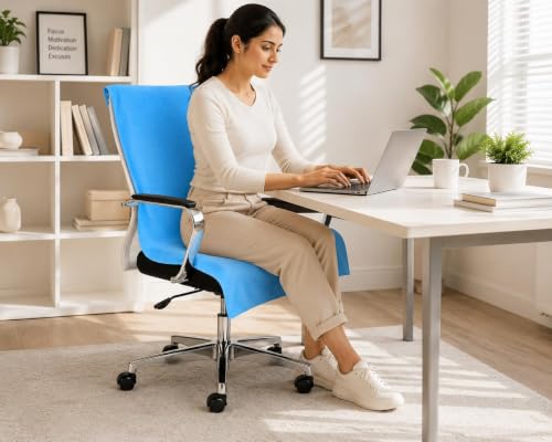 Image of ROMAN HOME Car & Office Chair Towel with 2 Tie Knots| Super Soft 400 GSM (1, Sky Blue)