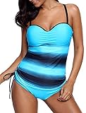 Damen / Teen Mädchen Tankini Boxershorts in einem schmeichelhaften Stil gesetzt.Dieser gefütterte Boden schmiegt sich an deine Taille, während sein frecher Saumschnitt das Aussehen und die Form deines Po verbessert