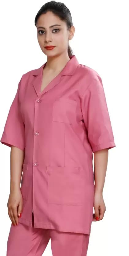 Lab Coat Half Sleeves Pink (XL) - Image 3 thumbnail