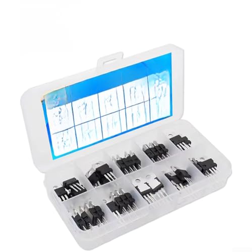 Lot de 50 transistors MOSFET TO-220 avec IRFZ44N IRF540N IRF3205 IRF9540N, assortiment de courant élevé 55 V-500 V pour circuits électroniques et projets d'alimentation