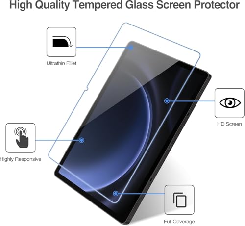 M.G.R.J® Tempered Glass Screen Protector for Samsung Galaxy Tab S10 Lite / S10 FE / S9 FE / S11 / S9 / S8 / S7 (10.9" inch) (11" inch)