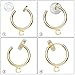 30 Sets Clip-on Earring Converters Non-Pierced Earring Components Findings Dangle Ear Clips with Easy Open Loop and Silicone Pads for Daily Accessory (Style B)