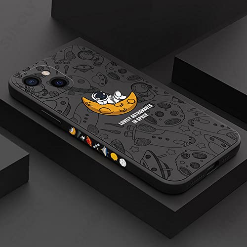 Coque en silicone astronaute pour iPhone 11 12 13 Pro Max