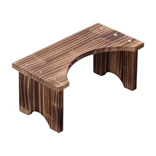 Pitycbo Taburete para Inodoro para Reposapiés Bajo Mesa con Soporte Fuerte Diseño Curvo en Madera Práctico como Asiento Auxiliar Y Escalón Adecuado para Niños, a