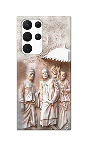 Image of Printed Hard Back Cover Case for Samsung Galaxy S22 Ultra 5G Back Cover (Sai Baba) -1803