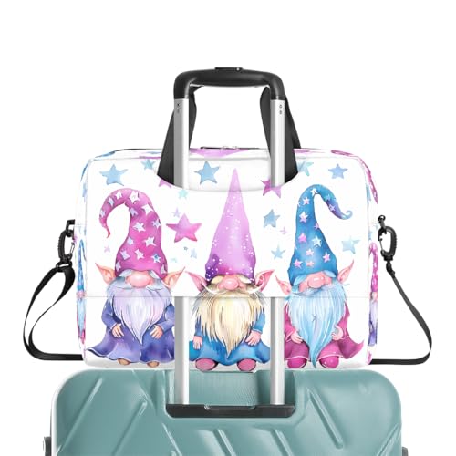 Bolsa para laptop con diseño de tres gnomos coloridos y estrellas miniatura 6