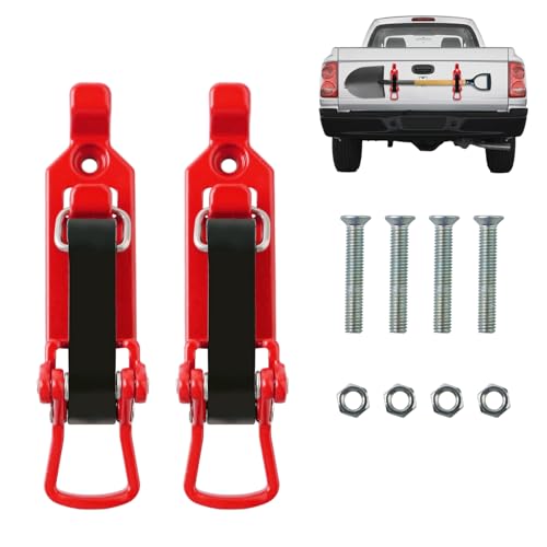 Soporte de pared de goma de metal - Paquete de 2 empuñaduras de herramientas universales resistentes, clip multifunción para coche | Sosteniendo mango largo herramientas de jardín montaje en 4 x 4