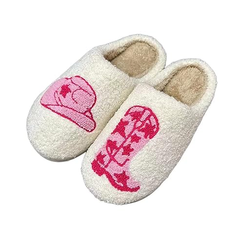 Image of LNERIP Animal Slippers Fruit Slippers Plant Slippers Various Cartoon Patterns Fluffy Soft Memory Foam Retro Indoor Outdoor Home Couple Shoes