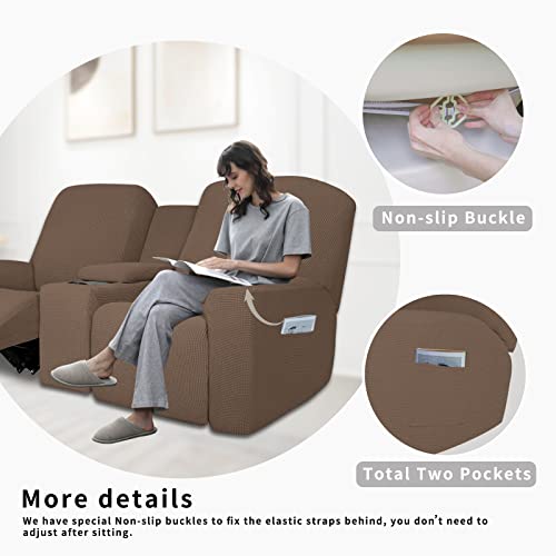 Image of Easy-Going 1 Piece Reclining Loveseat with Middle Console Slipcover