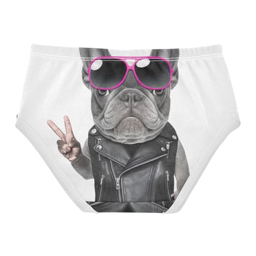 Flower Toddler Underwear Custom 2t Cotton Panties Little Girl Funny French Bulldog White Briefs Girls Undies2