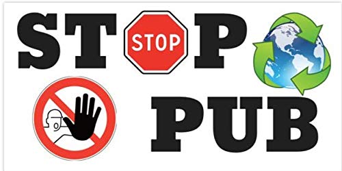 1x autocollant STOP PUB 4x8cm pour boite aux lettres sticker publicité Cover