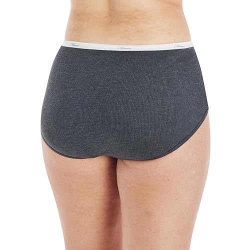 Hanes Women's Ribbed Cotton Brief Underwear 6-Pack3