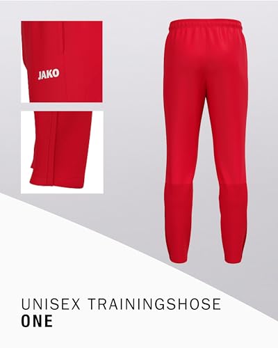 JAKO Unisex Trainingshose One, rot, XL – Ansicht 4