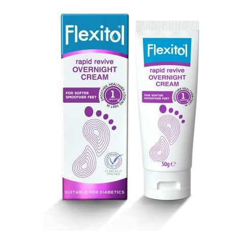 Flexitol Rapid Revive Overnight Cream, Moisturising Cream for Dry, Hard and Rough Skin on the Feet 50 g Cover