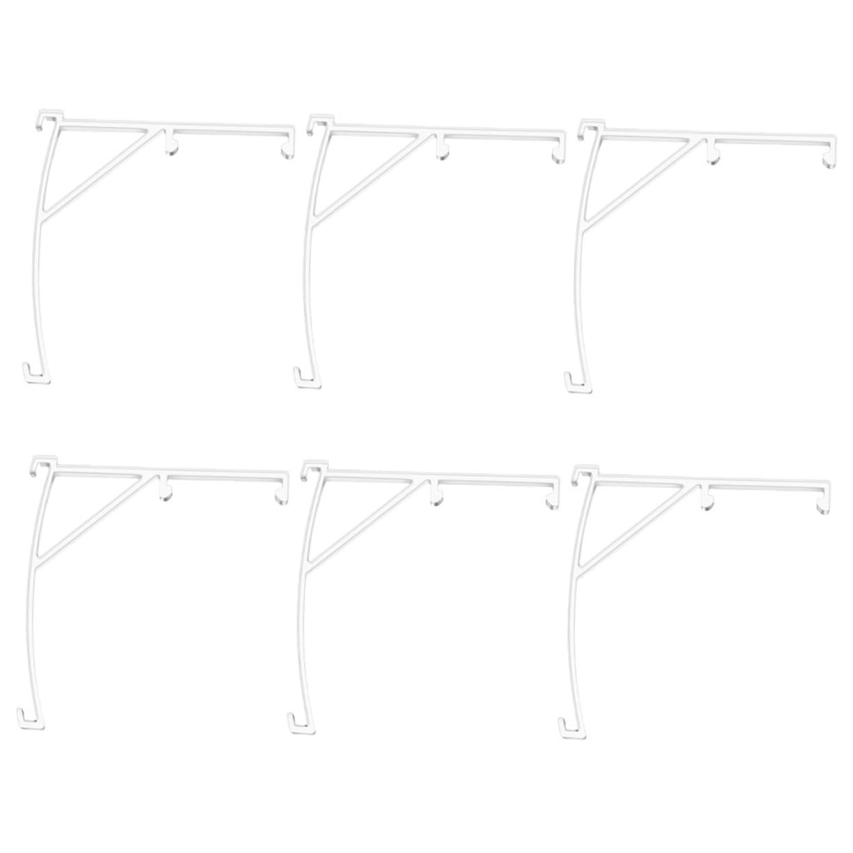 PRETYZOOM 6pcs Valance Clips Blinds: Clear Plastic Vertical Blind Clips Hidden Channel Valance Bracket Window Accessories Replacement Part