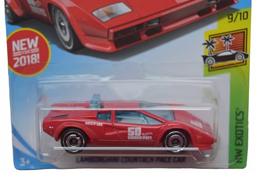 Hot Wheels Lamborghini Countach Pace Car rojo miniatura 2