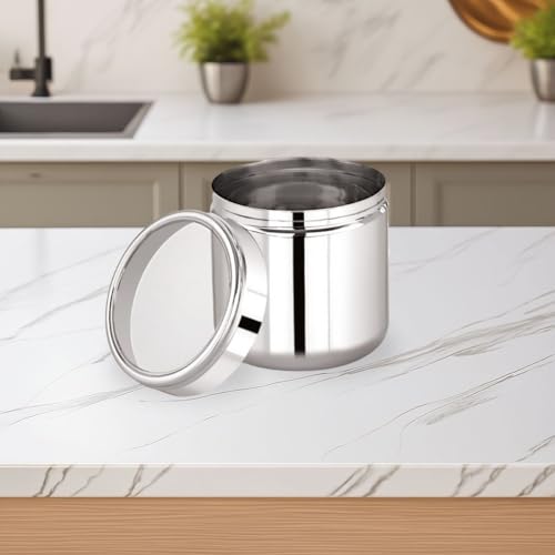 Image of Sizzle Flash Stainless Steel Canisters /Dabba /Storage Containers for kitchen with See Through Lid 325 ML - 1pcs