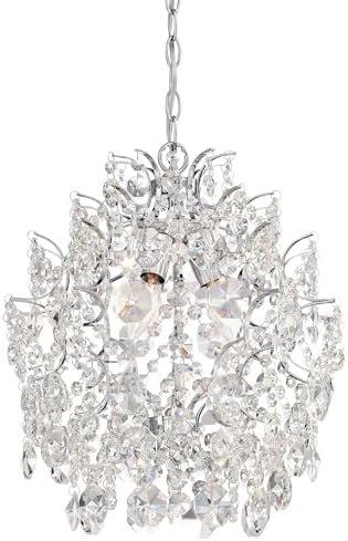 Minka Lavery 3150-77 Isabella's Crown Convertible Mini Chandelier to Semi-Flush, 3-Light, 180 Total Watts, 14-in H x 17-in W, Chrome