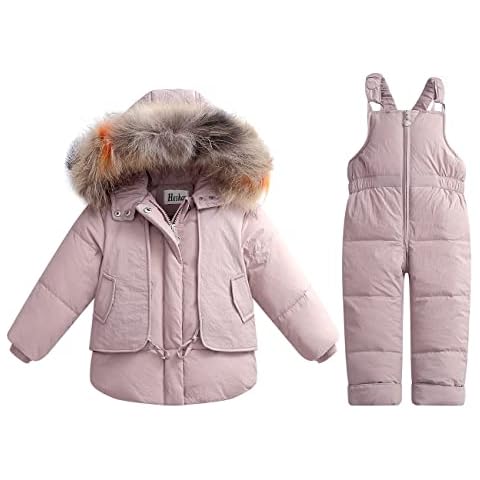 Toddler Snowsuit Baby Girls Snow Pant And Jacket Bib Winter Kids 2T Coat Clothes Cover